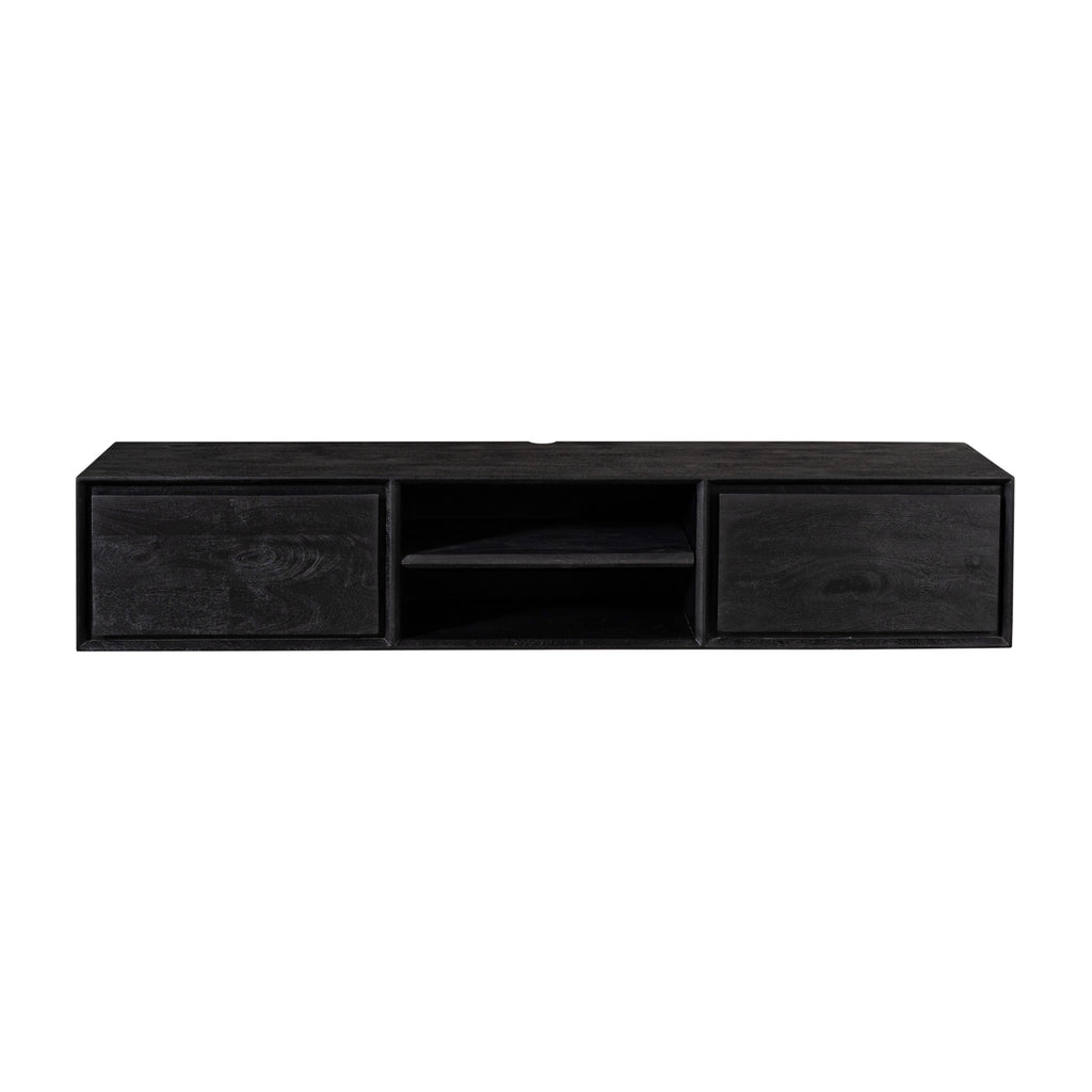 Zwevend tv meubel Ambiance Zwart | 160 cm