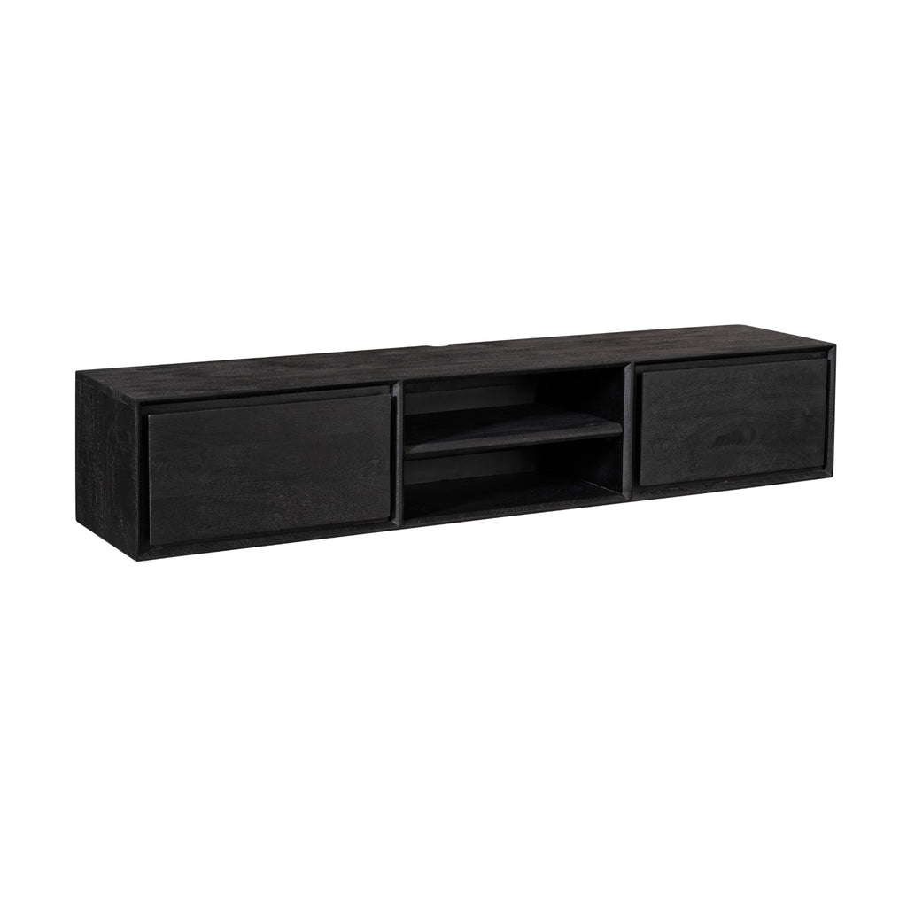 Zwevend tv meubel Ambiance Zwart | 160 cm