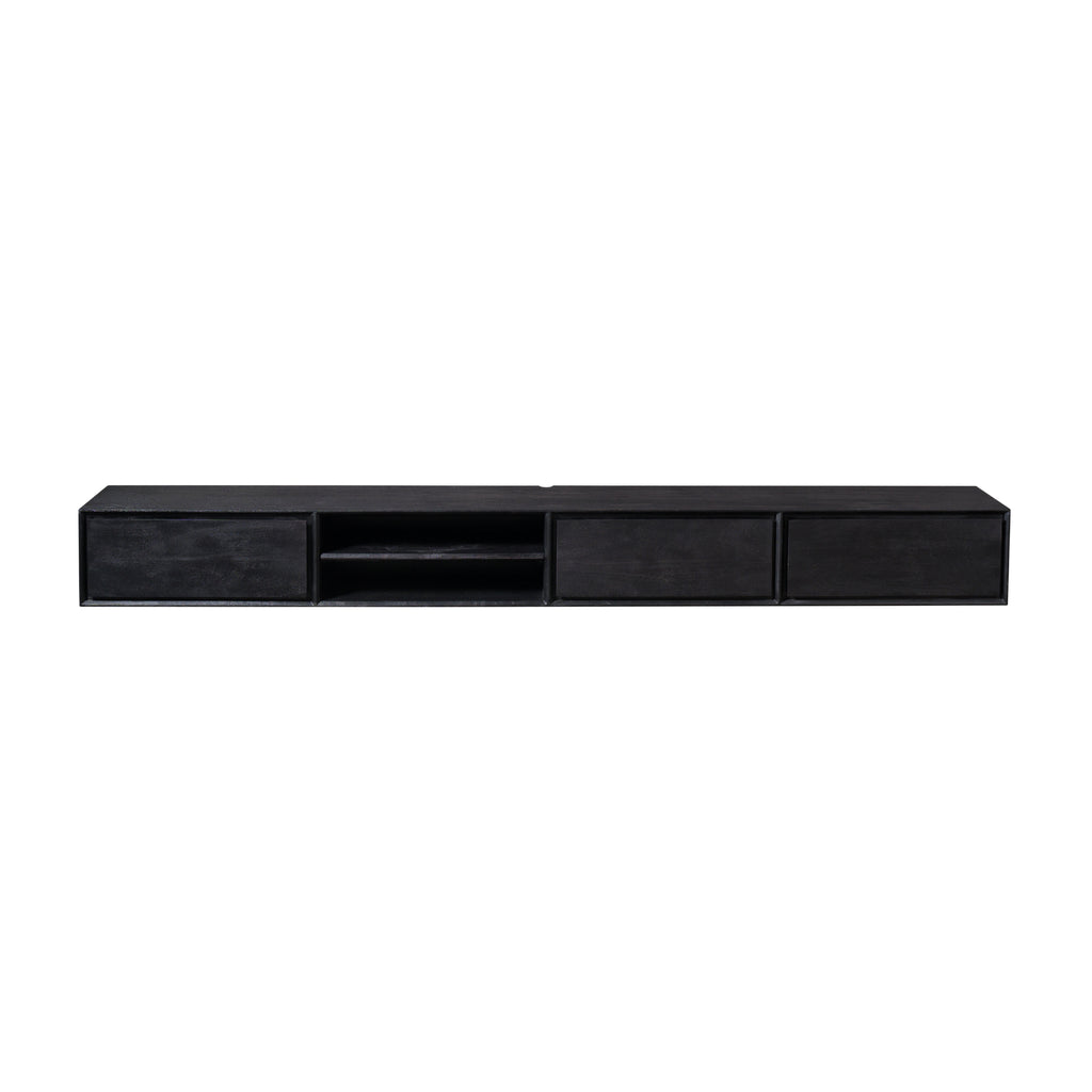 Zwevend tv meubel Ambiance Zwart | 240 cm