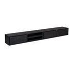 Zwevend tv meubel Ambiance Zwart | 240 cm