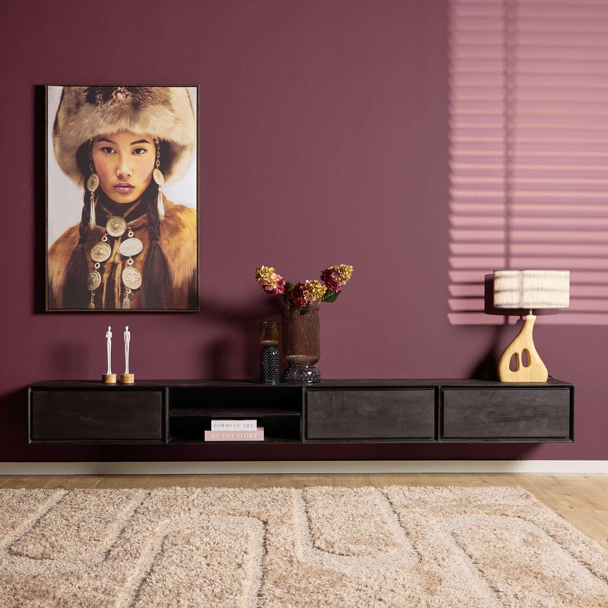 TV-Meubel Zwevend | Ambiance | Mangohout naturel