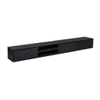 Zwevend tv-meubel Ambiance Zwart | 280 cm
