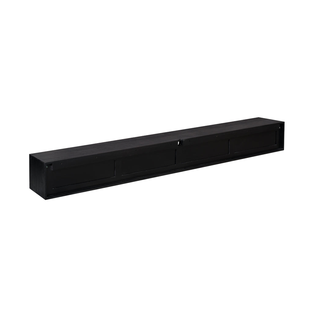 Zwevend tv-meubel Ambiance Zwart | 280 cm