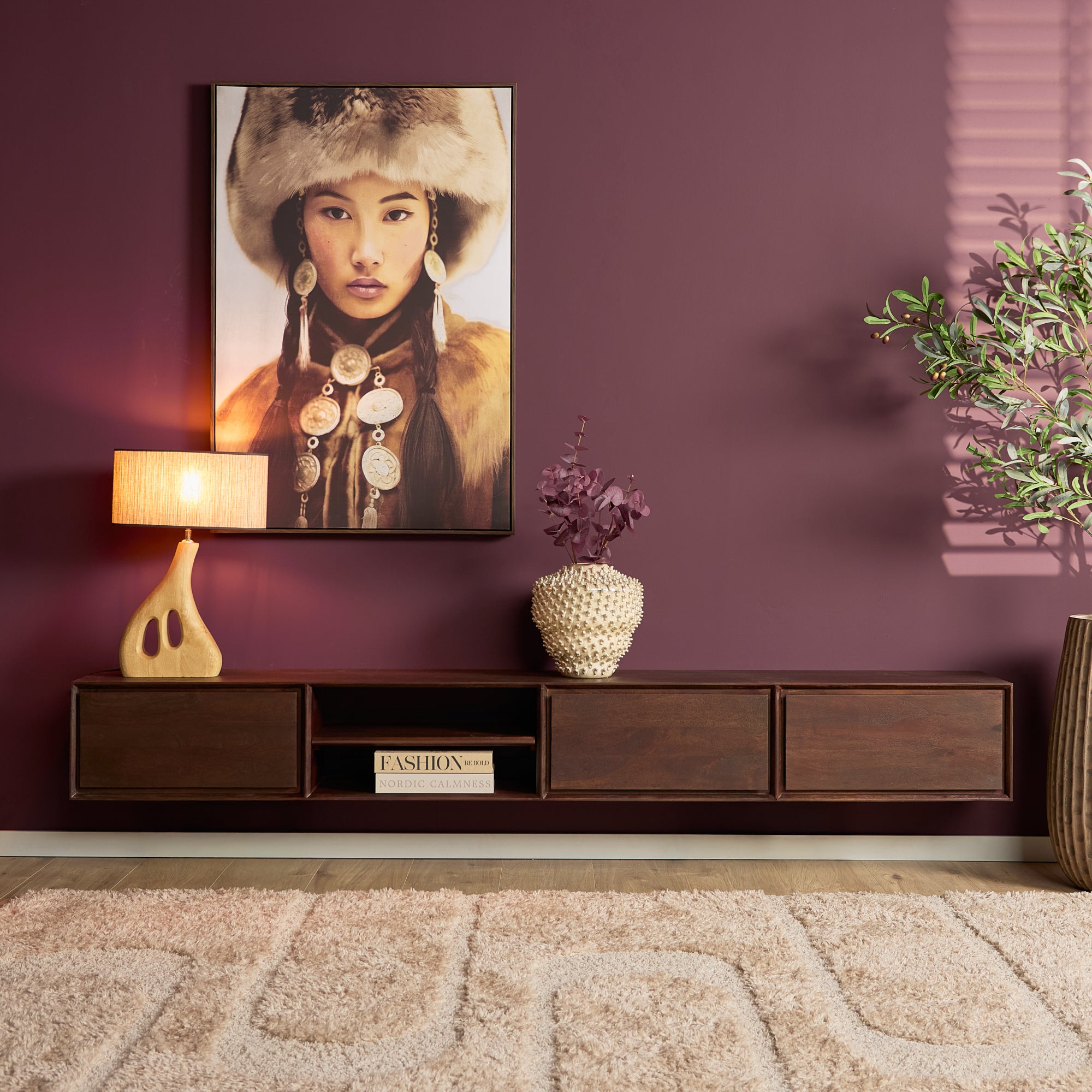 TV-Meubel Zwevend | Ambiance | Mangohout naturel
