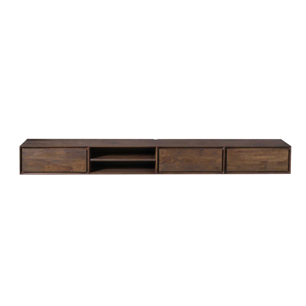 Zwevend tv-meubel Ambiance Bruin | 240 cm