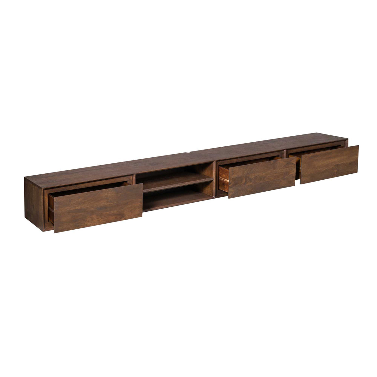 Zwevend tv-meubel Ambiance Bruin | 240 cm