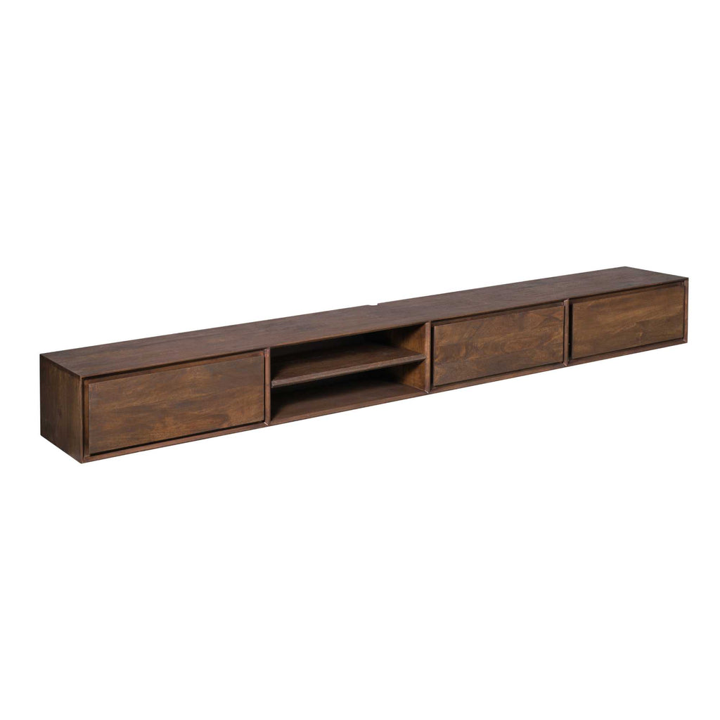 Zwevend tv-meubel Ambiance Bruin | 280 cm