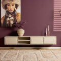 TV-meubel Ambiance Sand | Zwevend | Mangohout 200 cm