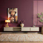 TV-meubel Ambiance Sand | Zwevend | Mangohout 240 cm