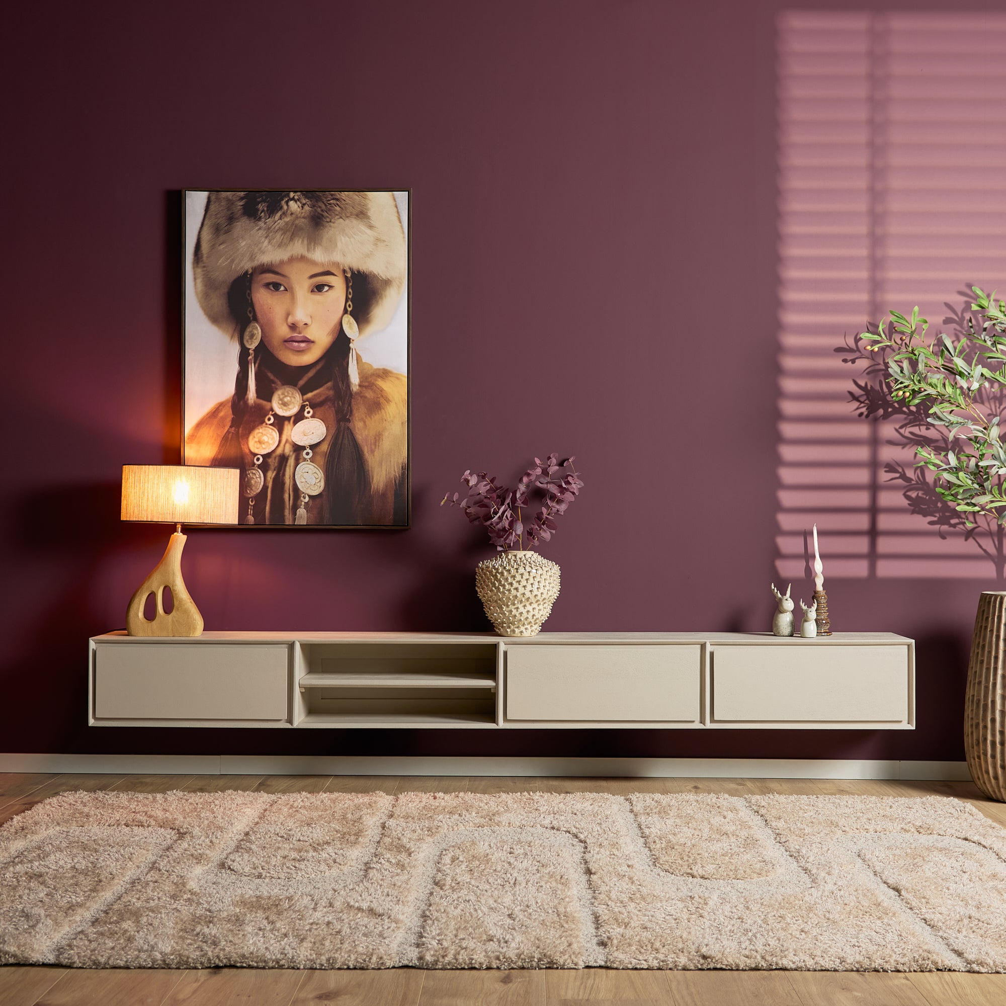 TV-Meubel Zwevend | Ambiance | Mangohout naturel