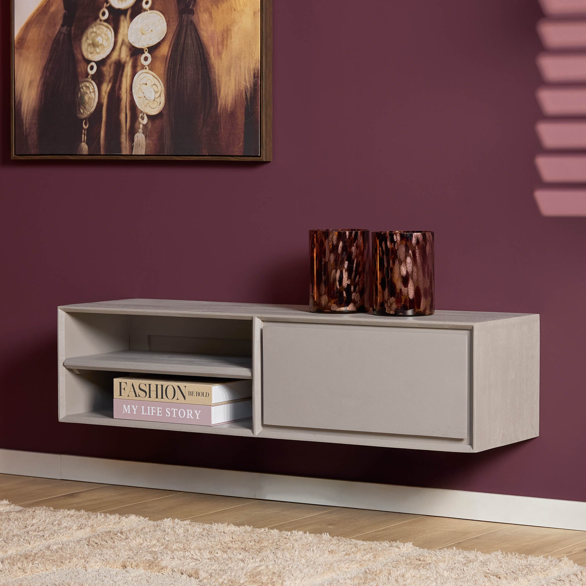 Tv-meubel Ambiance | Zwevend | Mango Taupe