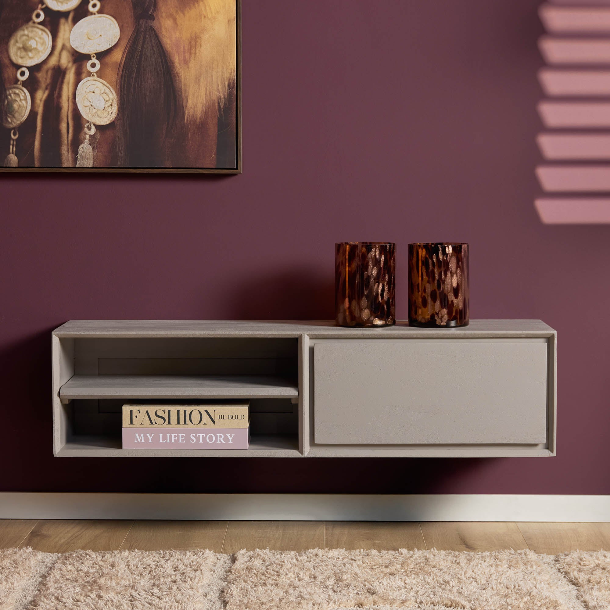 Tv-meubel Ambiance | Zwevend | Mango Taupe