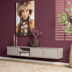 Tv-meubel Ambiance | Zwevend | Mangohout Taupe