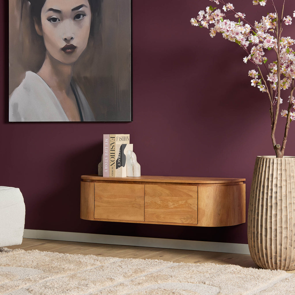 Tv-meubel Excellent | Zwevend | Mangohout naturel