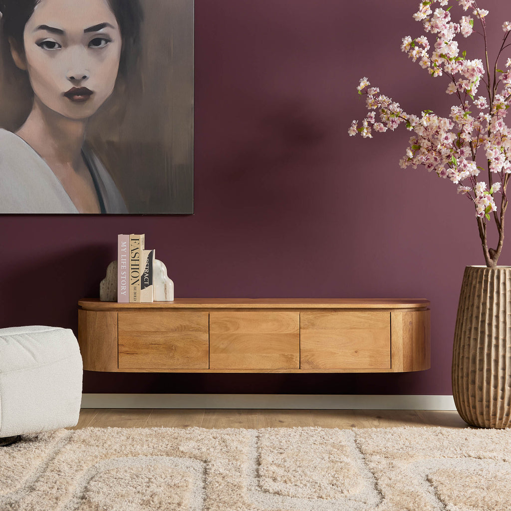 Tv-meubel Excellent | Zwevend | Mangohout naturel