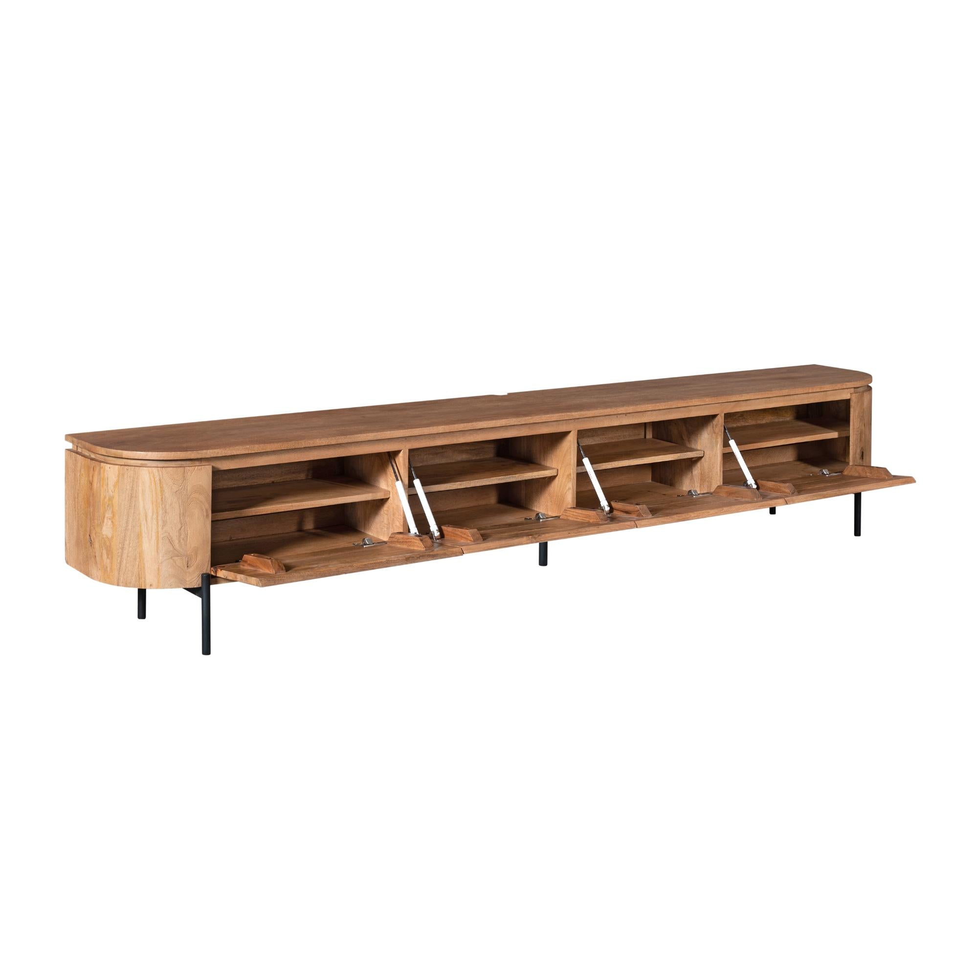 Tv-meubel Excellent | 4 Deurtjes | Mangohout 240 cm