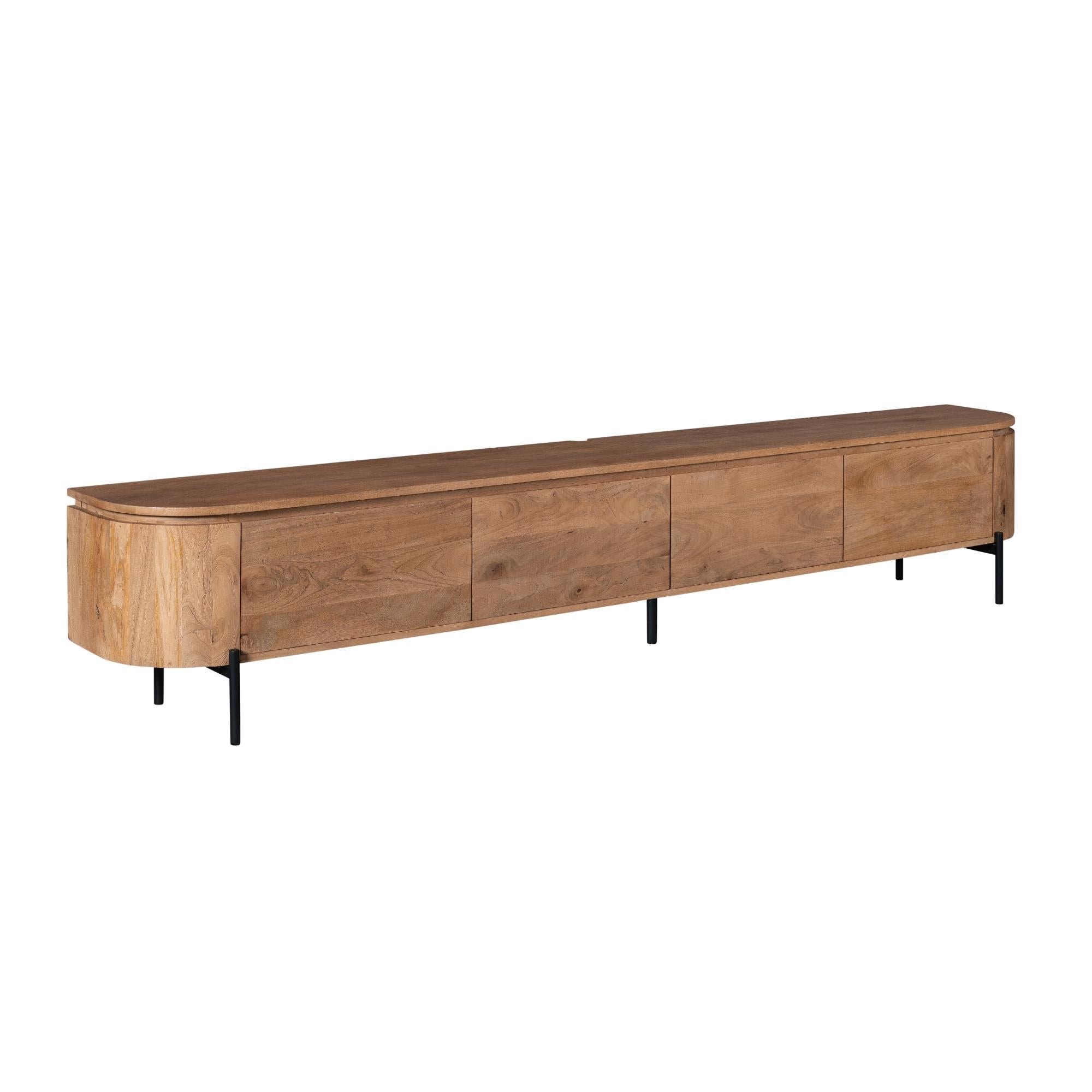 Tv-meubel Excellent | 4 Deurtjes | Mangohout 240 cm