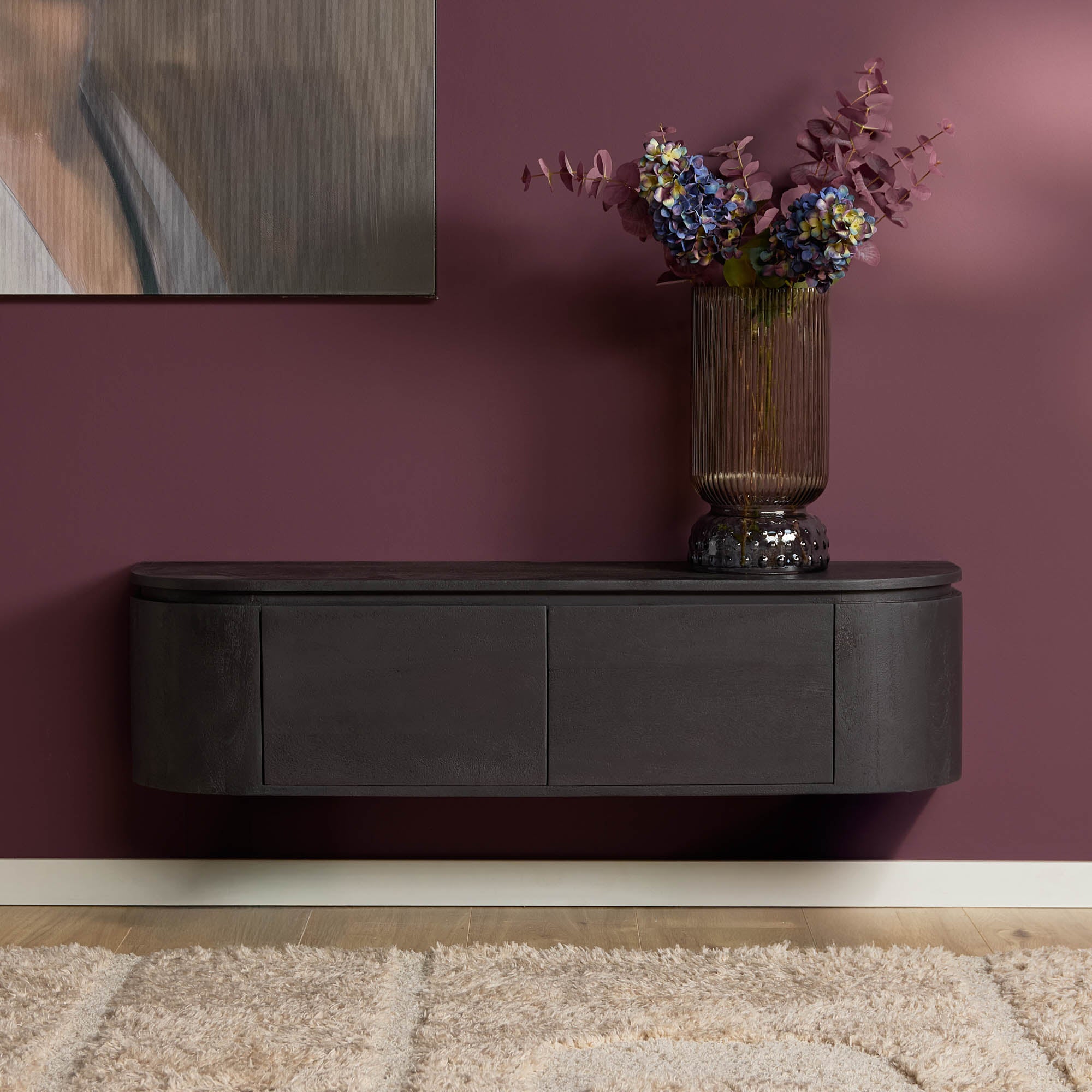 TV-Meubel Excellent | Zwevend | Mango Zwart