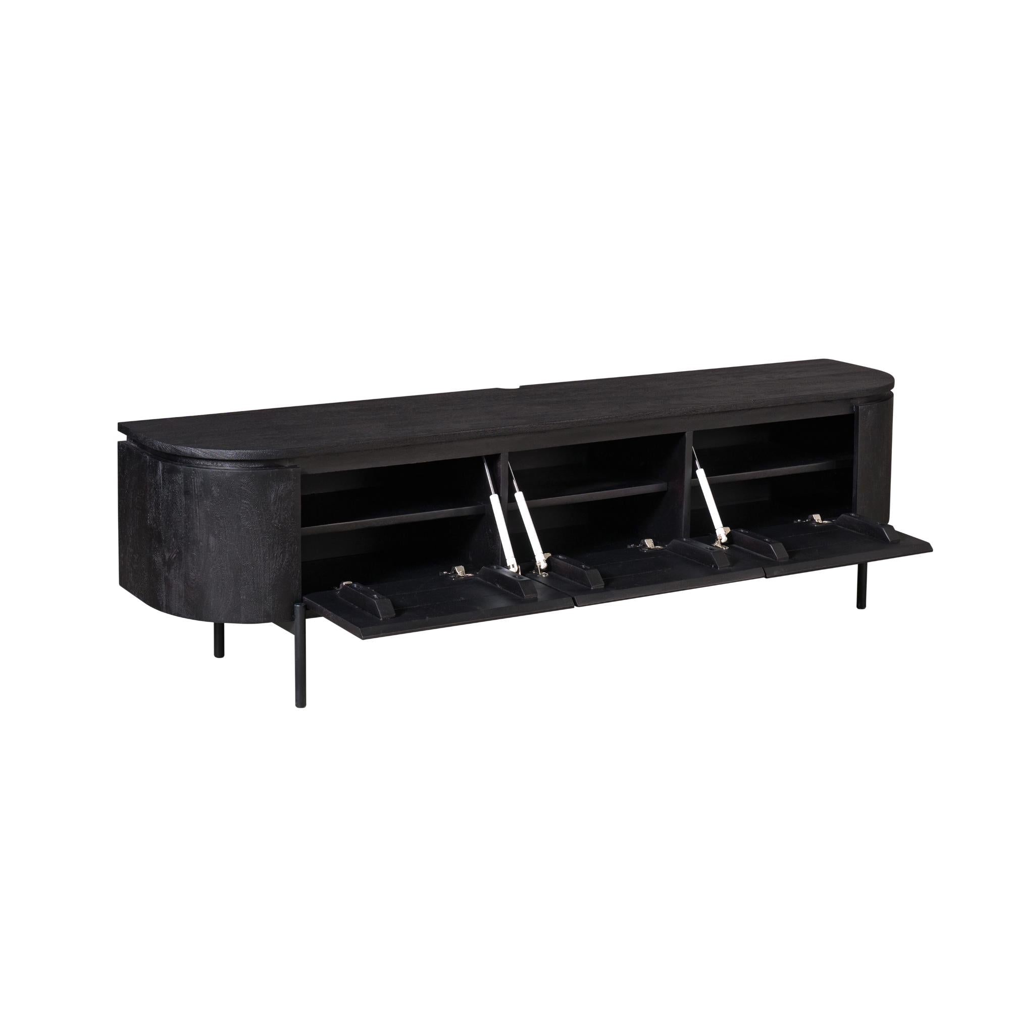 TV-meubel Excellent | Zwevend | Mangohout Zwart