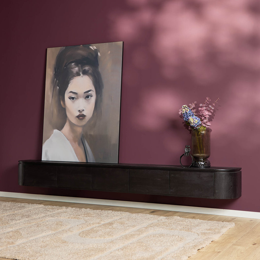 Tv meubel Excellent Zwart | 280 cm