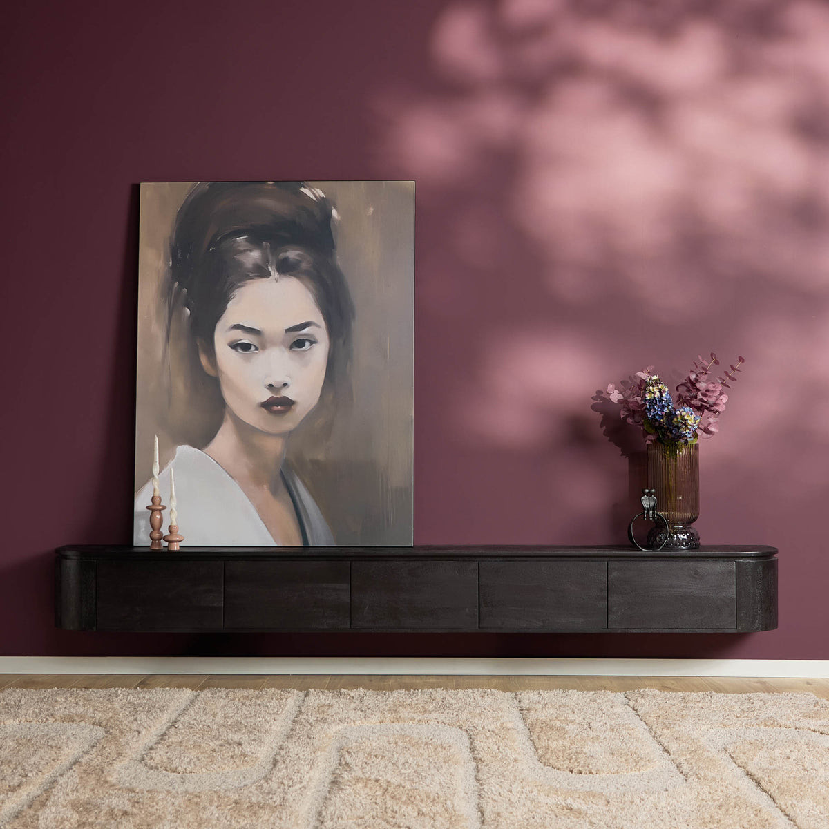 Tv meubel Excellent Zwart | 280 cm