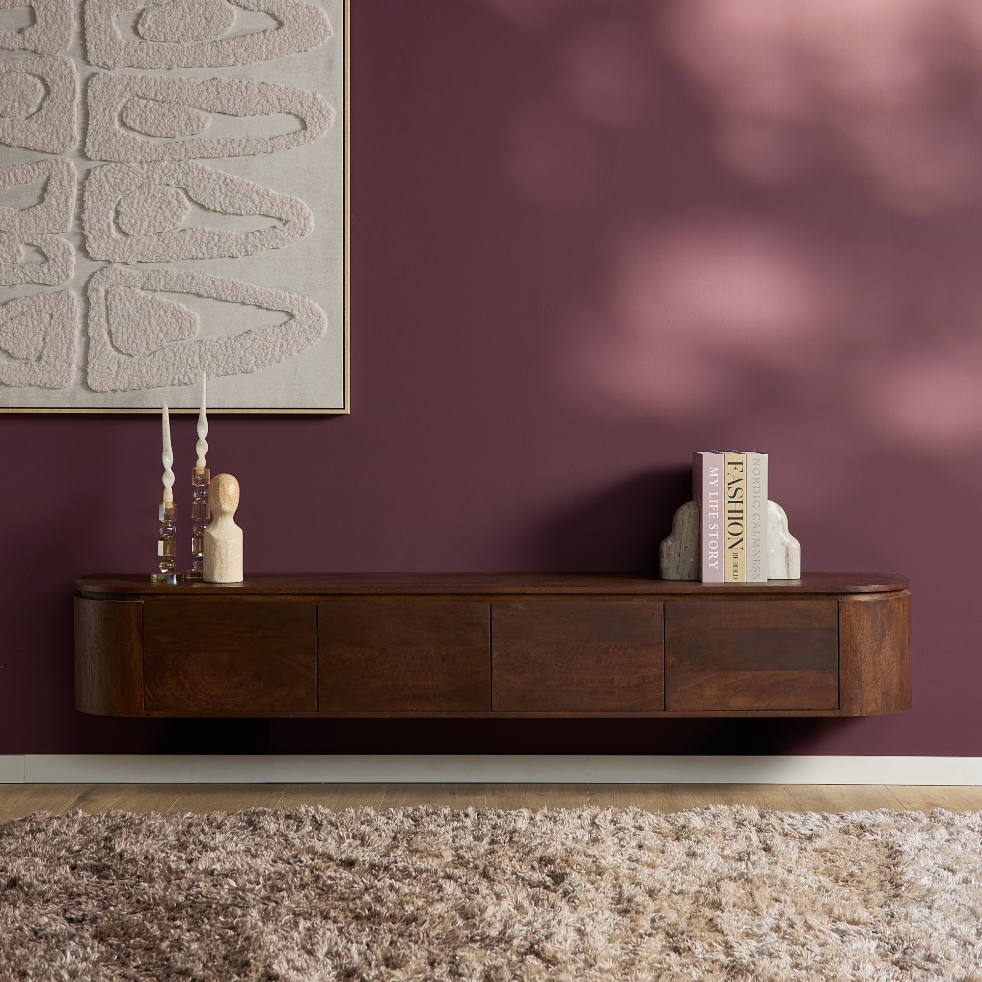 TV-Meubel Zwevend | Ambiance | Mangohout naturel