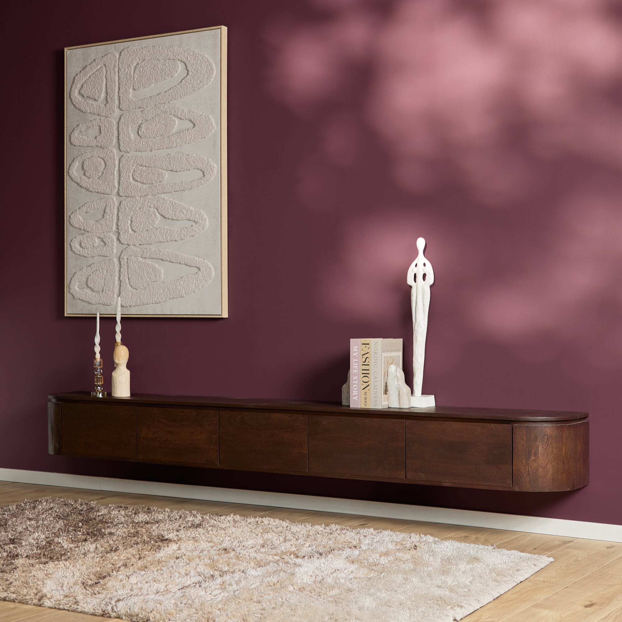 TV-Meubel Zwevend | Ambiance | Mangohout naturel