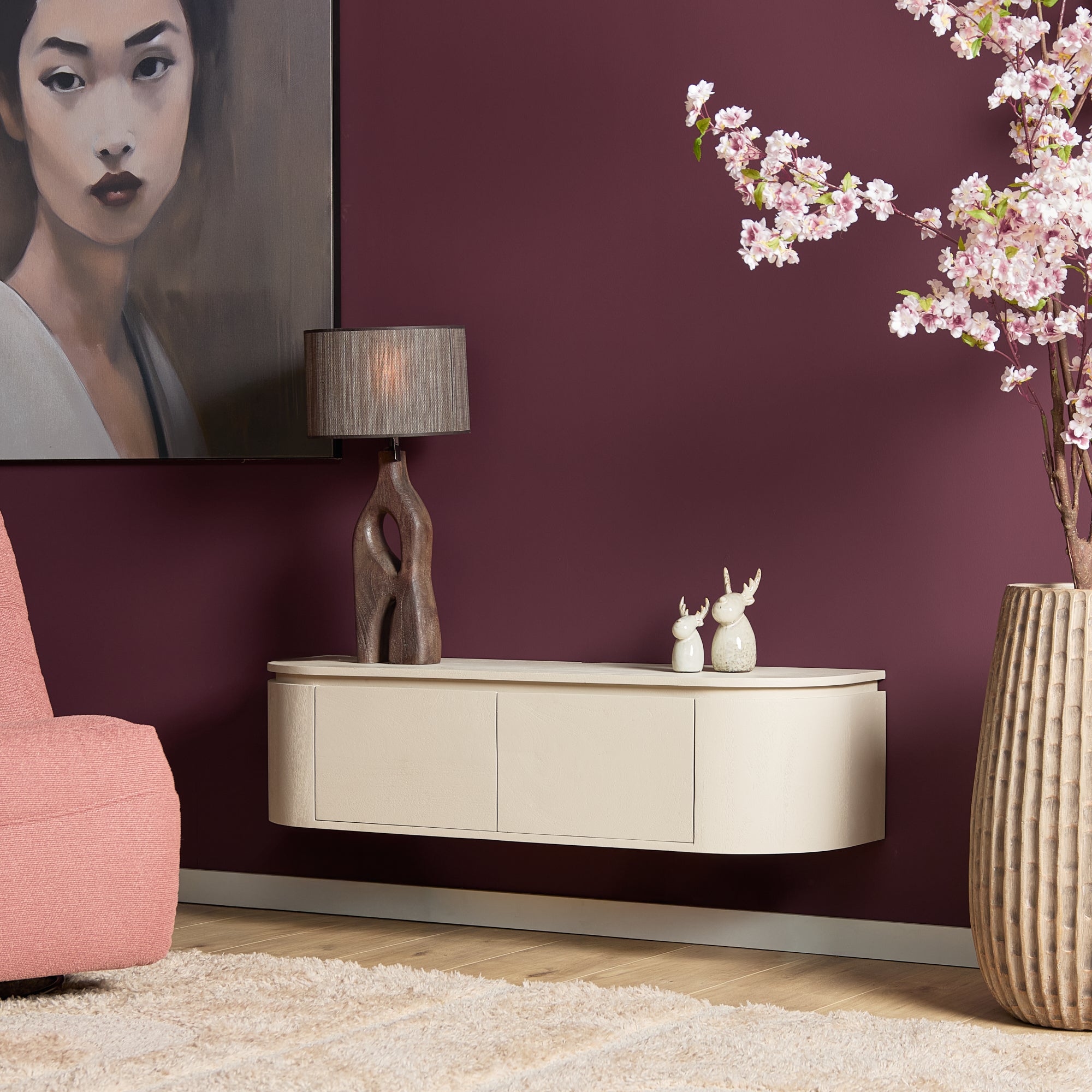 TV-Meubel Zwevend | Ambiance | Mangohout naturel