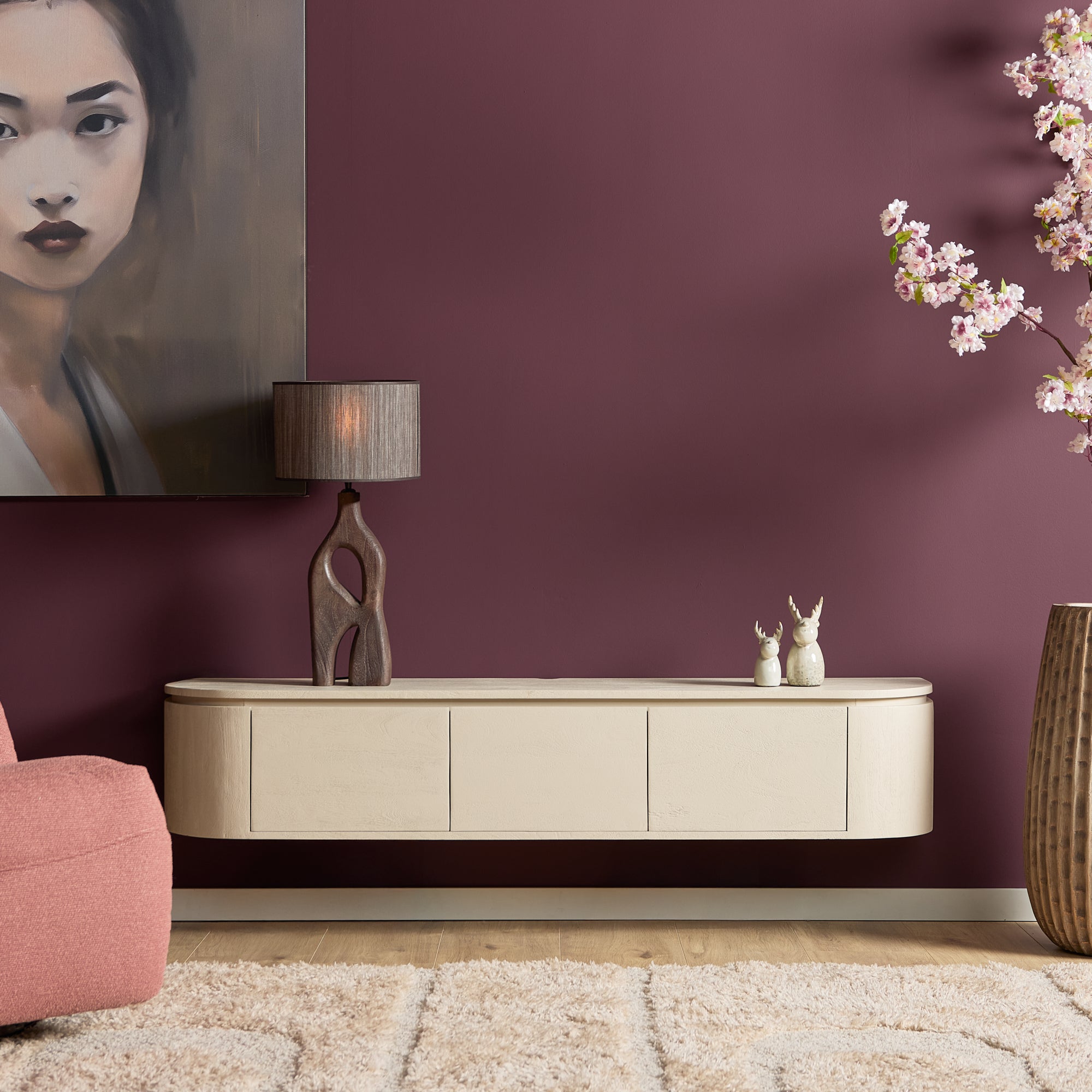 TV-Meubel Zwevend | Ambiance | Mangohout naturel