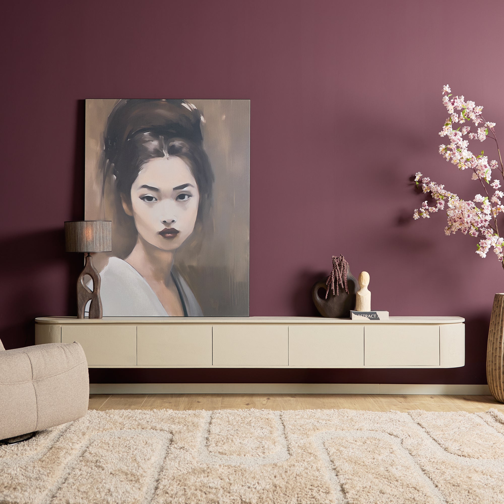 TV-Meubel Zwevend | Ambiance | Mangohout naturel