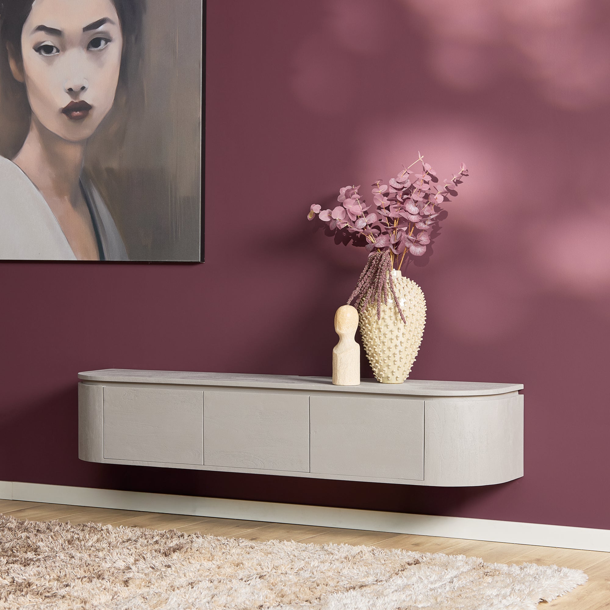 TV-Meubel Zwevend | Ambiance | Mangohout naturel