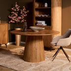 Eettafel Solana | Rond | Massief mangohout naturel