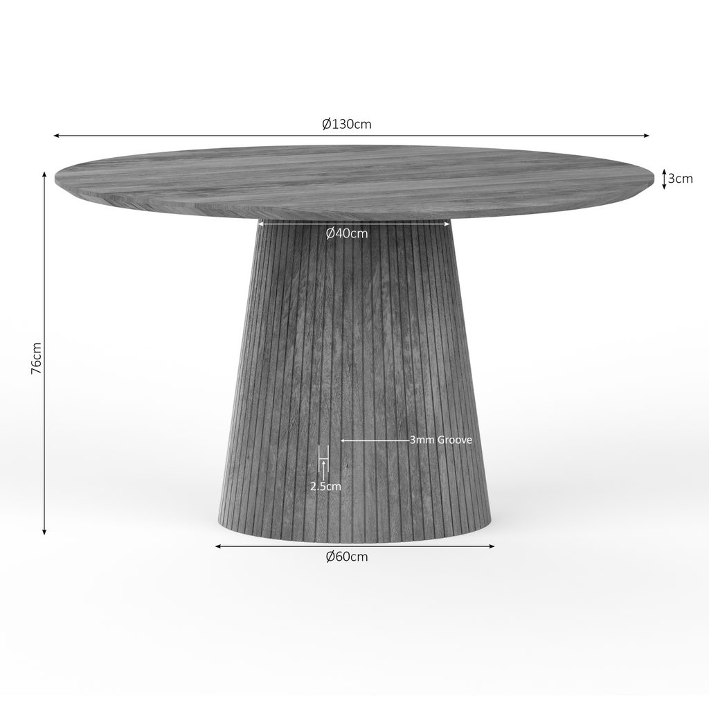 Eettafel Solana | Rond | Mangohout naturel