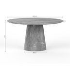 Eettafel Solana | Rond | Massief mangohout naturel