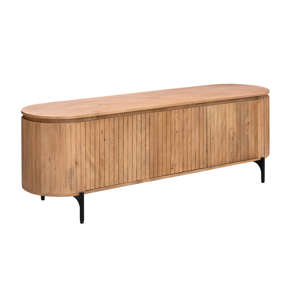 Tv meubel Solana | 3 deurtjes | Mangohout naturel