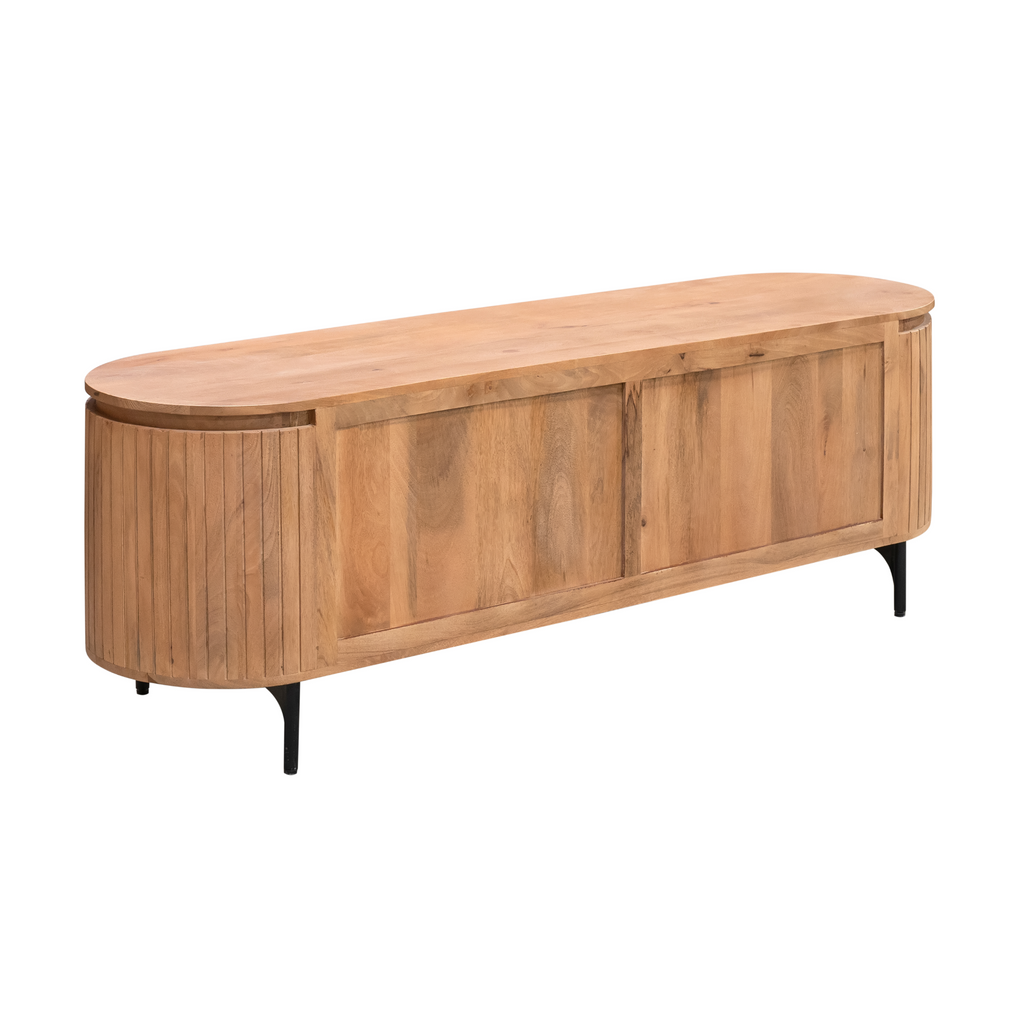 Tv meubel Solana | 3 deurtjes | Mangohout naturel