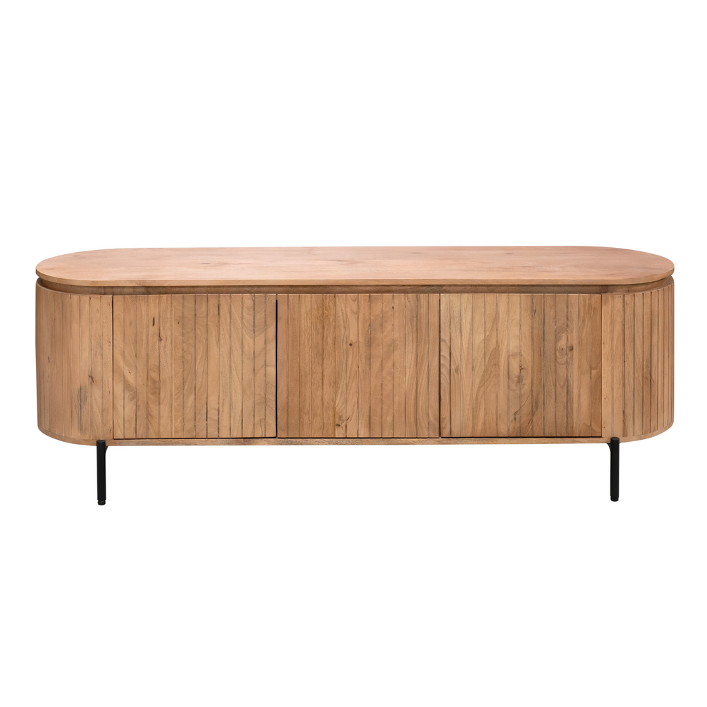 Tv meubel Solana | 3 deurtjes | Mangohout naturel
