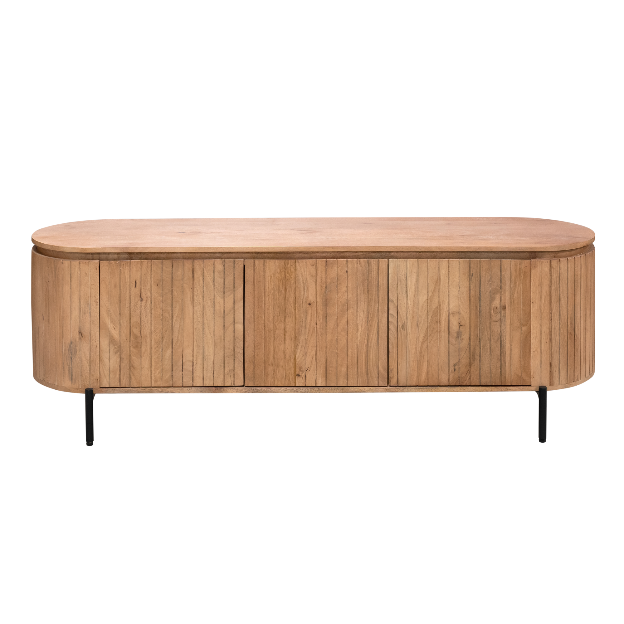 Tv meubel Solana | 3 deurtjes | Mangohout naturel