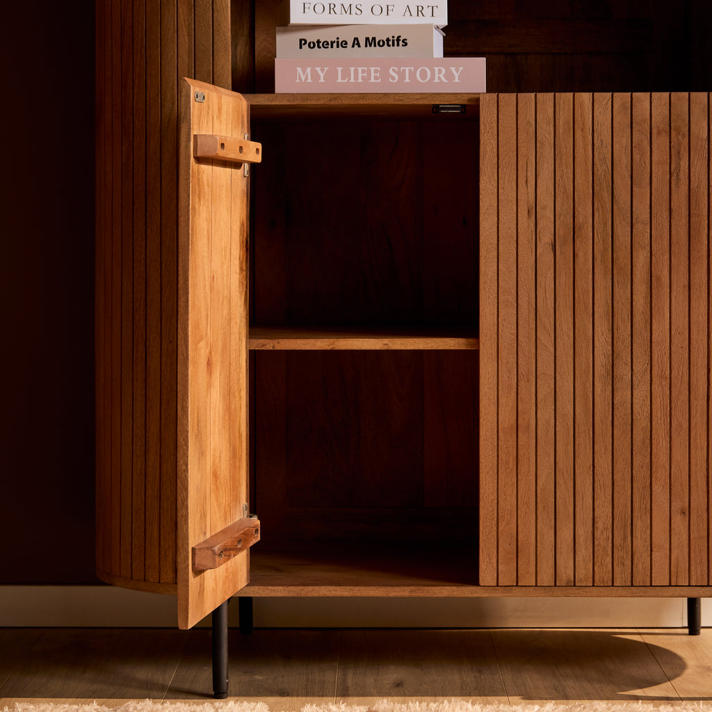 Wandkast Solana | 2 Deurtjes | Mangohout naturel