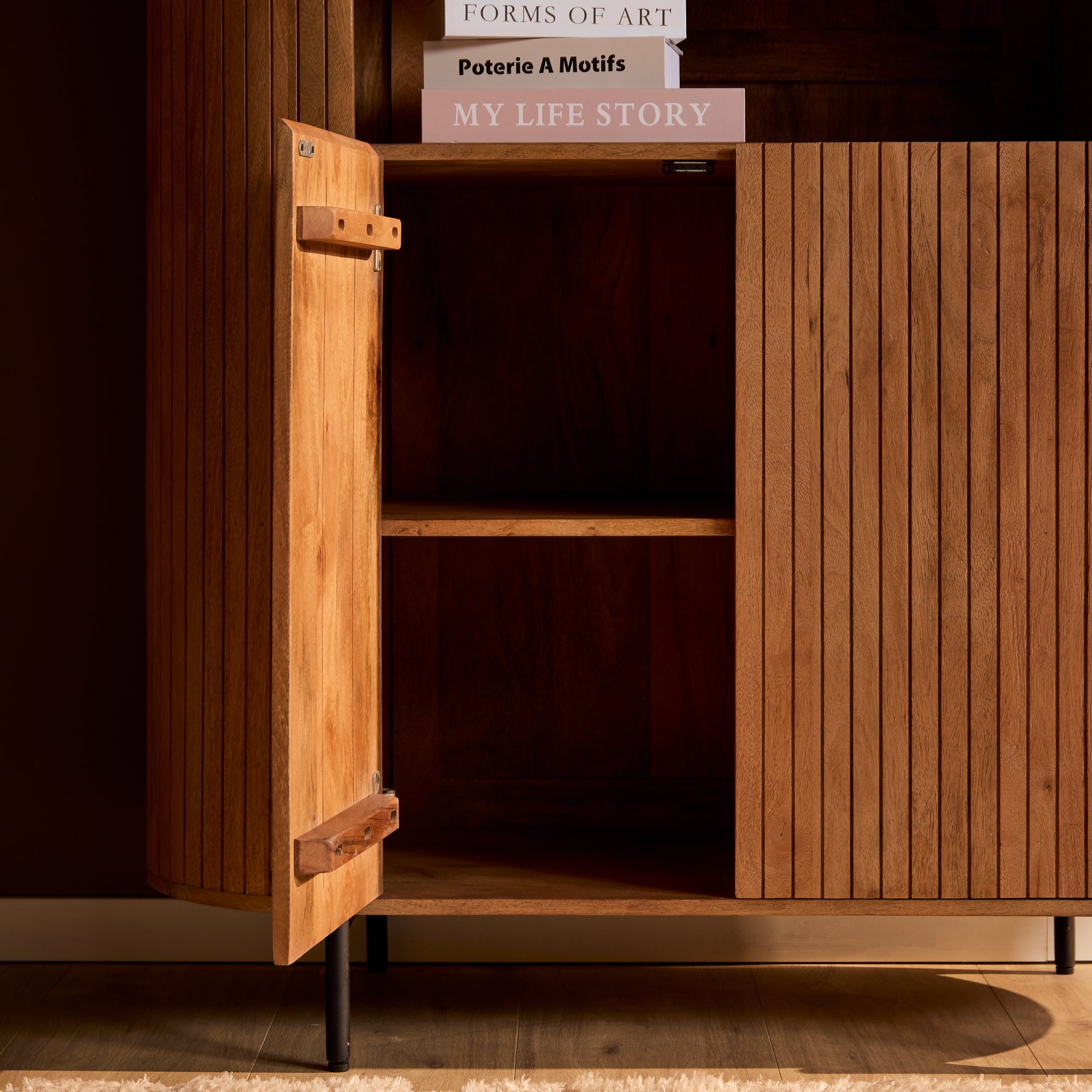Wandkast Solana | 2 Deurtjes | Mangohout naturel