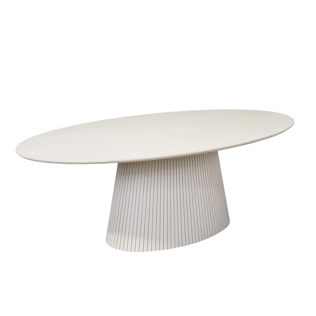 Ovale eettafel Solana Zand Mangohout 210 cm