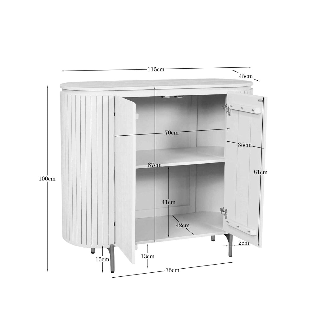 Kast Solana zand mangohout 115 cm