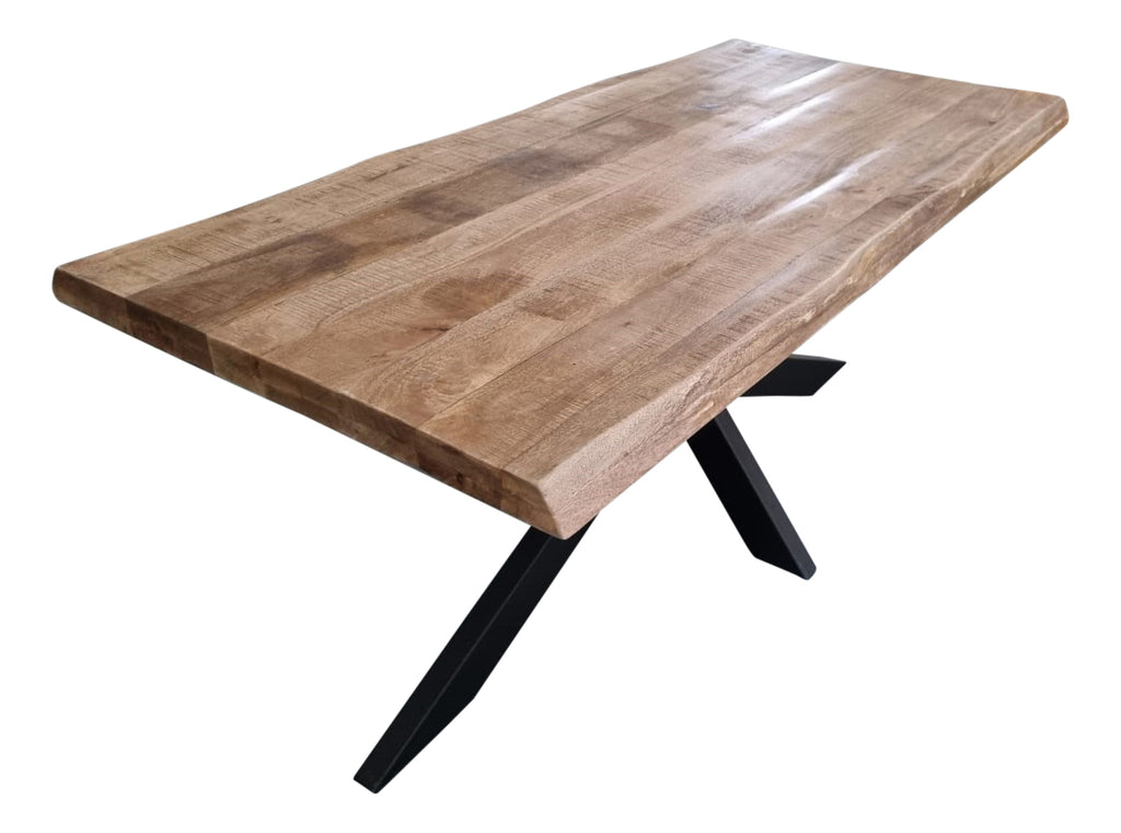 Eettafel Boomstam | Boston | Mangohout & Metaal