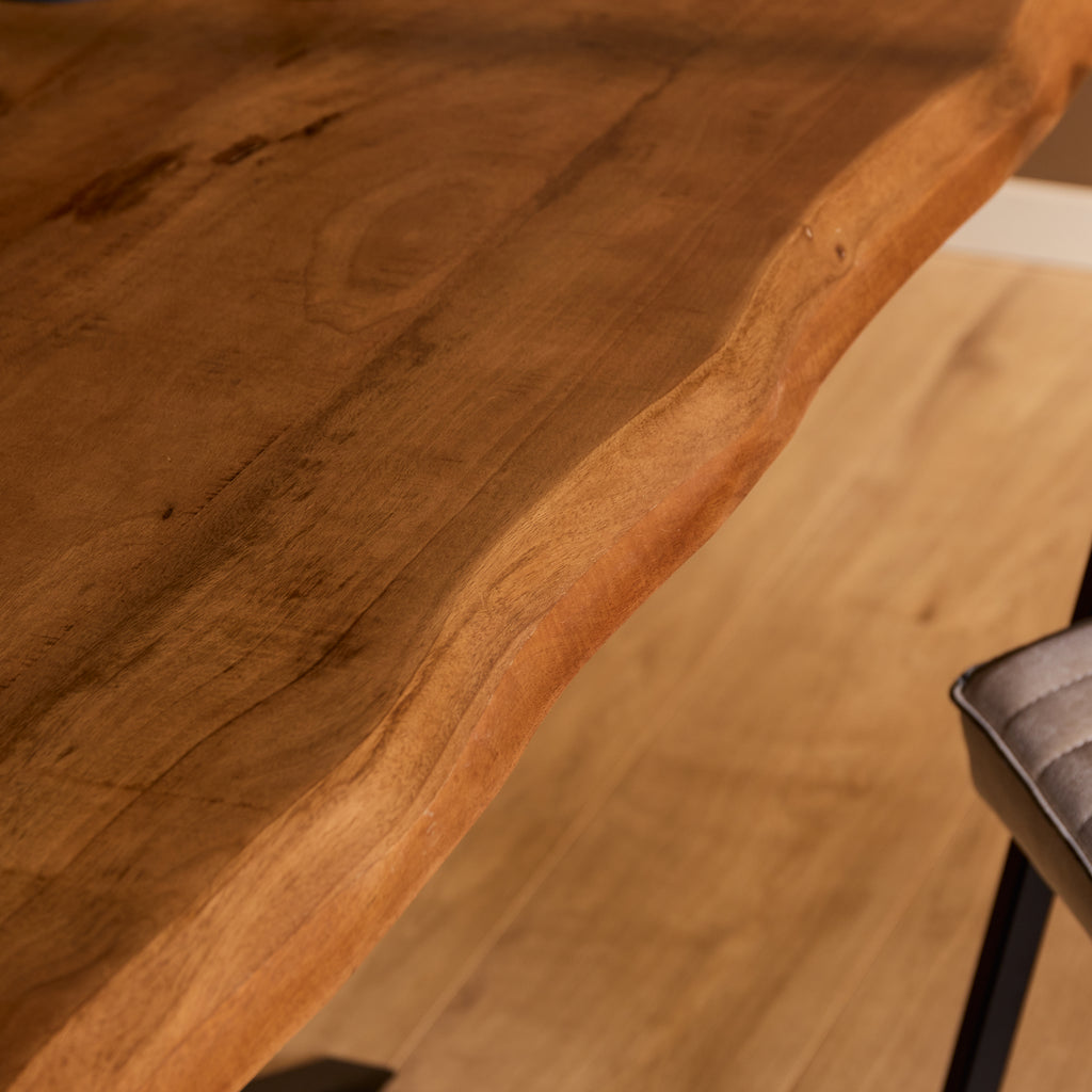 Eettafel Boomstam | Boston | Mangohout & Metaal