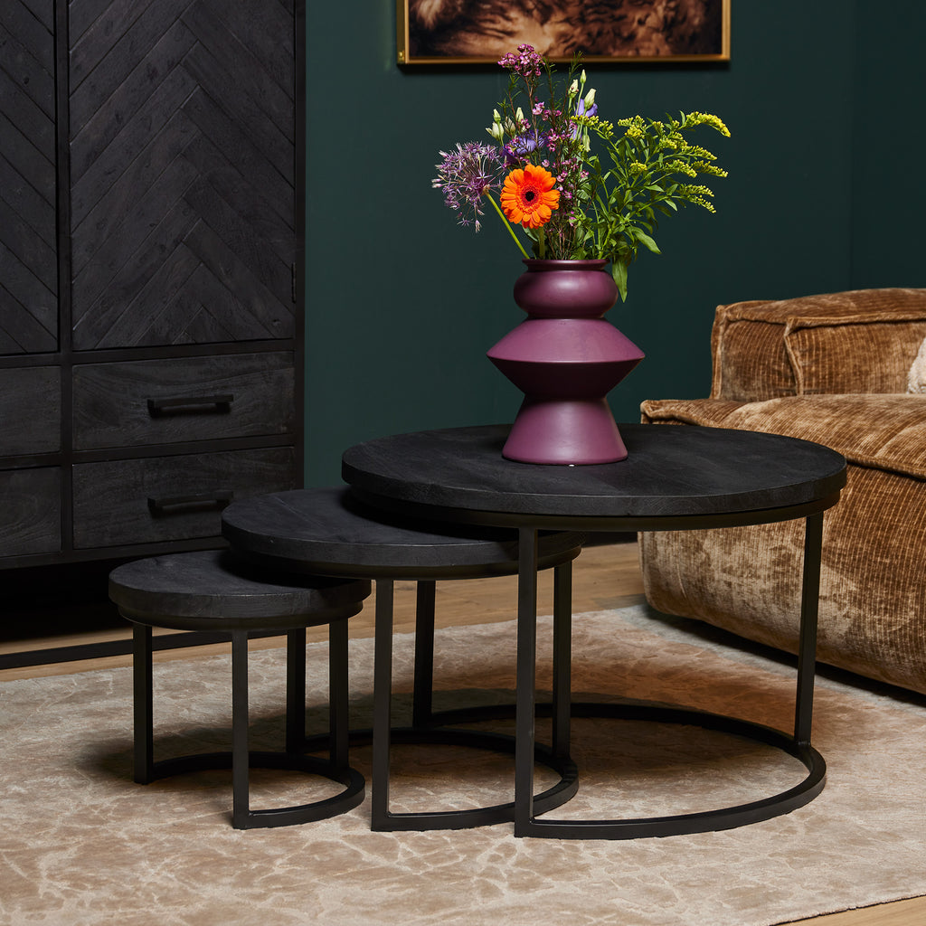 Salontafel Triole | Set van 3 | All Black