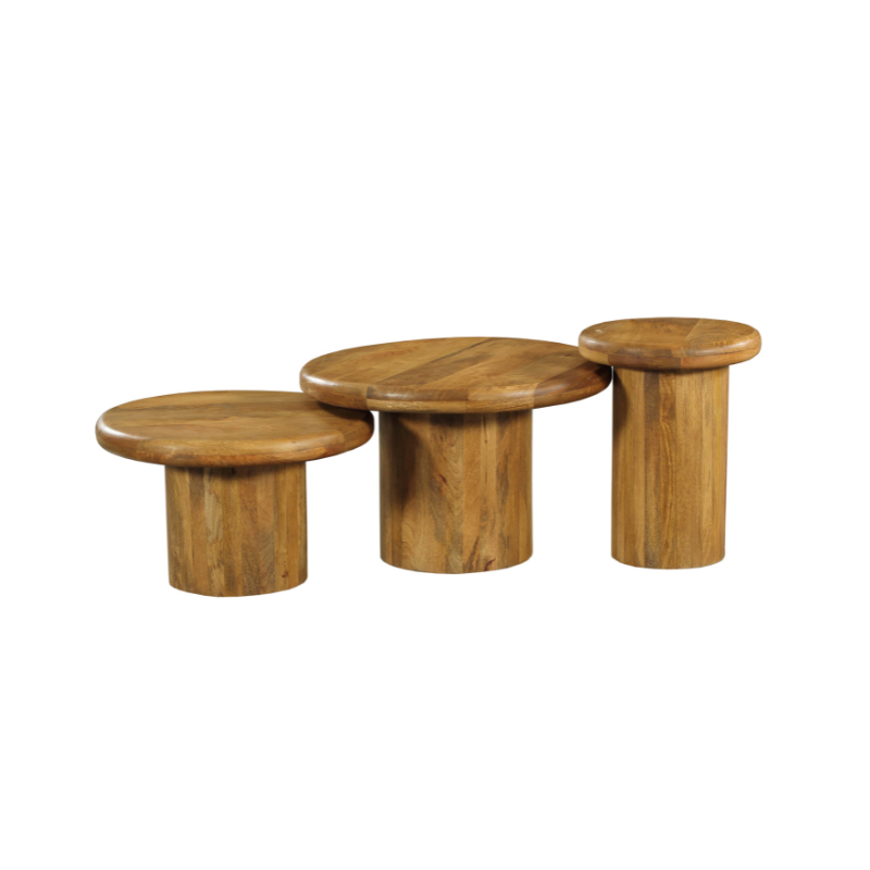 Salontafel Maya | Set van 3 | Massief mangohout