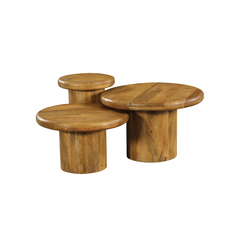Salontafel Maya | Set van 3 | Massief mangohout