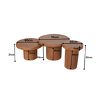 Salontafel Maya | Set van 3 | Massief mangohout