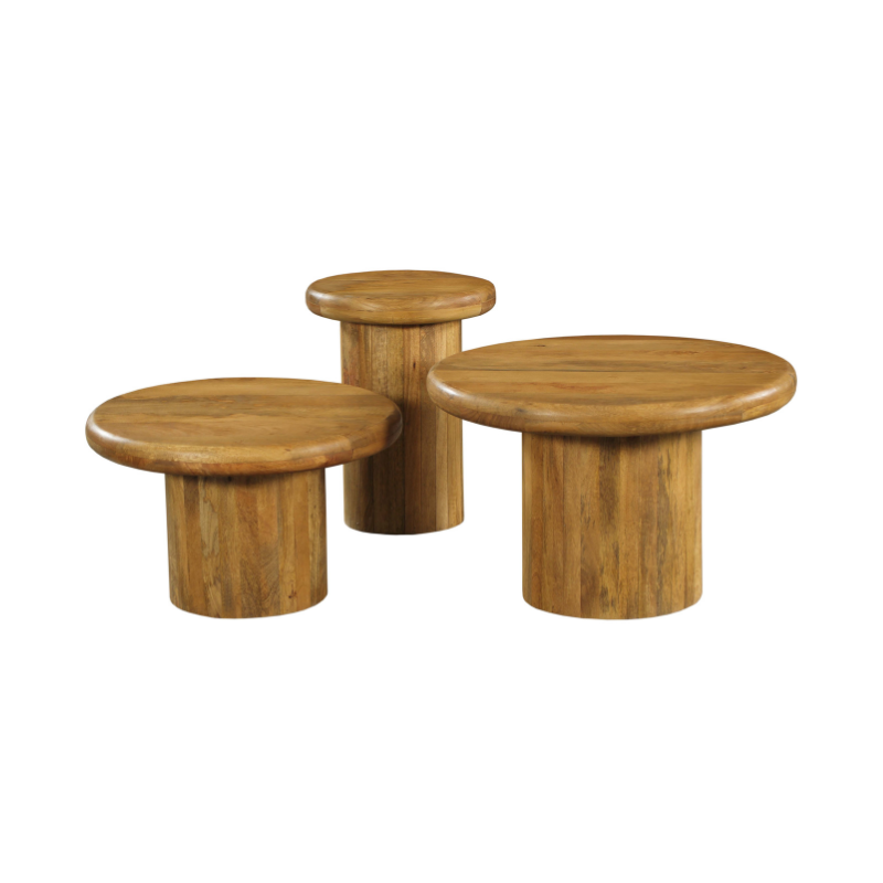 Salontafel Maya | Set van 3 | Massief mangohout