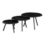 Salontafel Set Ohio | 3-delig | Massief mango zwart